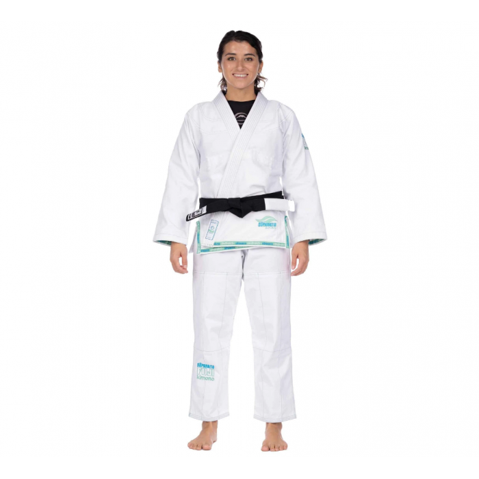 Кимоно за Бразилско Жиу Житцу за Жени -Suparaito Girl's BJJ Gi Teal White​